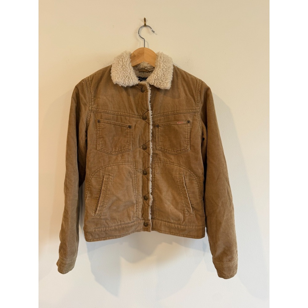 VTG Y2K American Eagle Outfitters Corduroy Sherpa lined Brown Tan Jacket XS